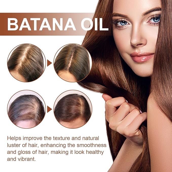 Batana Oil for Hair Growth,120ml Organic Batana Oil,Repairs Damaged Hair,Eliminates Split Ends and Enhances Hair Thickness for Healthier,Thicker