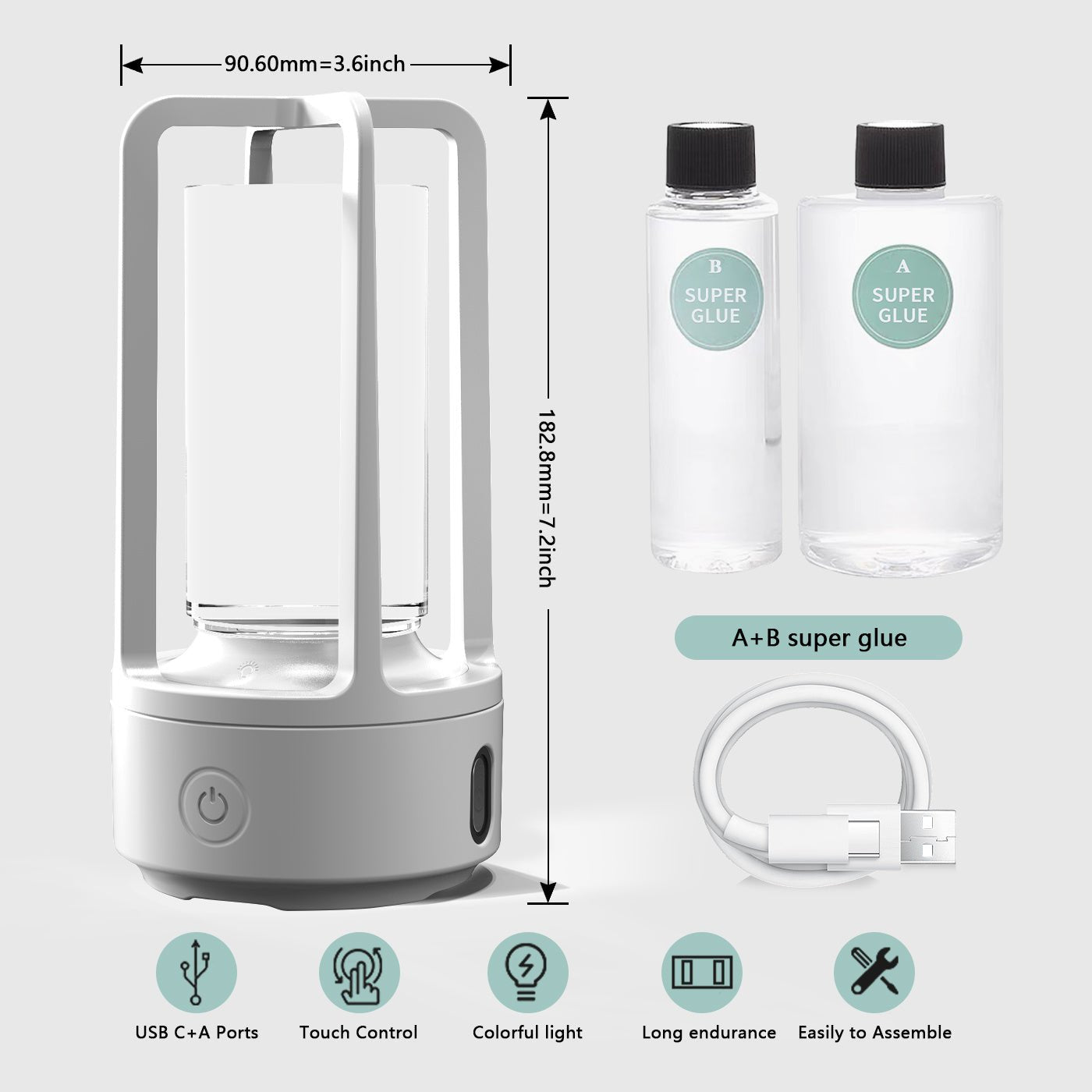 No Accessories 2 In 1 DIY Audio Crystal Light And Bluetooth-compatible Speaker Gift Touch Resin Night Light