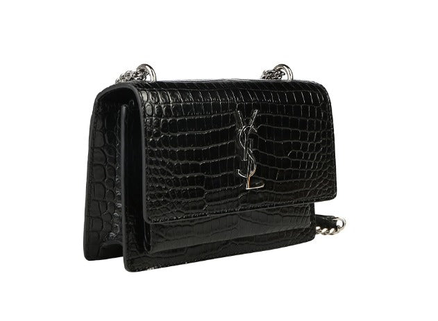 ๐๐๐ ๐๐๐๐๐ Calfskin Crocodile Embossed 23 CM