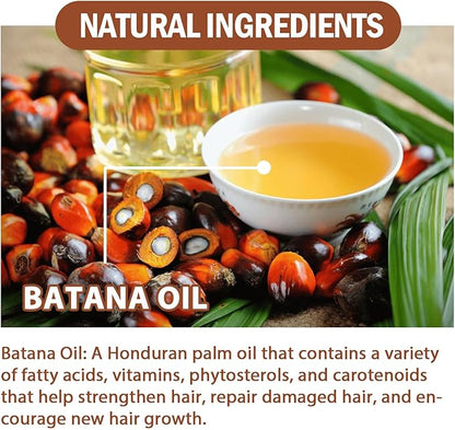 Batana Oil for Hair Growth,120ml Organic Batana Oil,Repairs Damaged Hair,Eliminates Split Ends and Enhances Hair Thickness for Healthier,Thicker