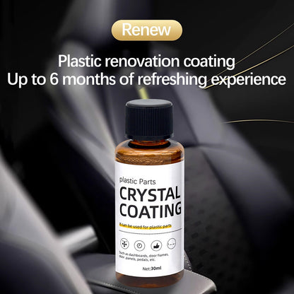KQJQS Crystal Coating for car,Plastic Parts Crystal Coating,Plastic Parts Crystal Coating for Car,Easy to Use Car Refresher, Great Gloss Protection