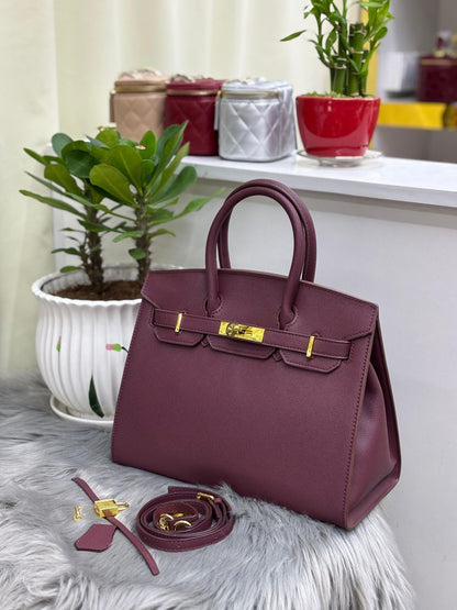 H Clemence Togo Leather Gold Finish Bag 30cm