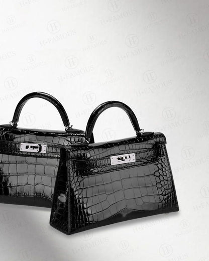 H Mini Crocodile & Alligator Bag 22cm