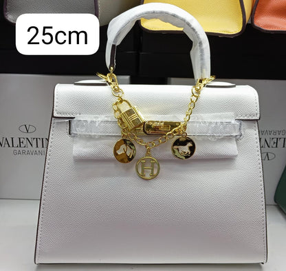 H Sellier Bag in Epsom Leather With Gold Hardware 25cm
